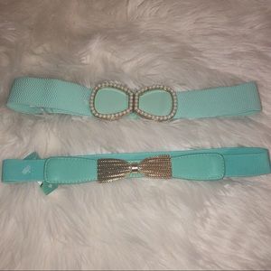 ✨Mint colored boutique belt bundle✨